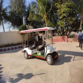 EV TECH White 06 seater golfcart electric, 70-80 KM, Vehicle Model: EVF04R02S