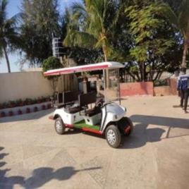 EV TECH White 06 seater golfcart electric, 70-80 KM, Vehicle Model: EVF04R02S