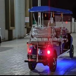Grey Golf cart