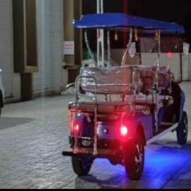 Grey Golf cart