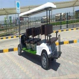 White 10 Seater Battery Operated Golf Cart, 60km