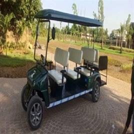 White 6-Front, 2-Back 8 Seater Golf Cart Vehicle