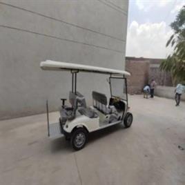 White Golf Carts Six Seater