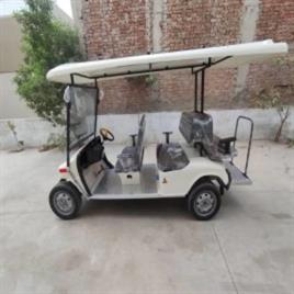 White Golf Carts Six Seater