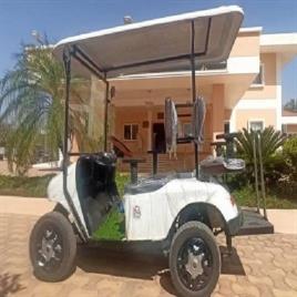 Yellow 2 Seater Electric Golf Cart