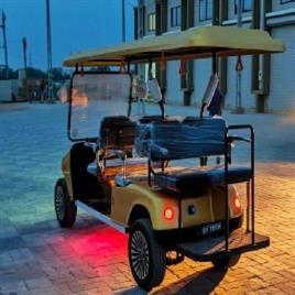 Yellow Club Golf Cart, Maximum Run Per Charge: 80-100 km, Loading Capacity: 500-1000 kg