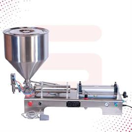 Semi-Automatic Stirring Paste Filling Machine with Mixing Hopper (For Tomato, Chilli Sauce, Soap, Cream)