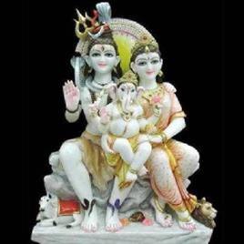 White marble Gori shankar Statue 18 Inch