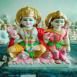 Lakshminarayan Size 18 Inch - Makrana Marble