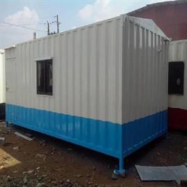 Rectangular steel container site office