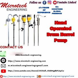 Microtech Engineering Stainless Steel Hand Operated Drum Barrel Pump, For Industrial