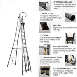 25 Ft Aluminium  Self  Supported  Extension Ladder
