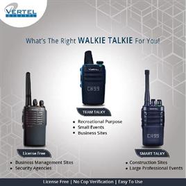 Vertel License Free Walkie Talkie at Give Away Price