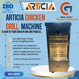 Silver Stainless Steel Articia Chicken Grill Machine, 54x28x13 cm