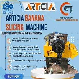Stainless Steel Articia Banana Chips Making Machine, For Commercial, Capacity: 500 kg/hr