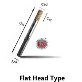 UCP-4 Flat Head Type Vacuum Brazed Cnc Engraving Tools For Stone