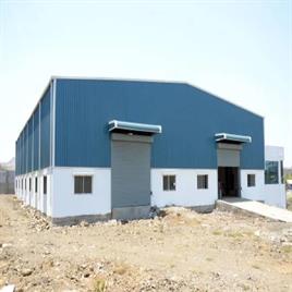 Modular Steel Prefabricated Warehouse, Color Coated