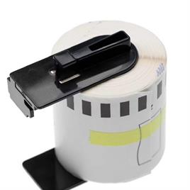 Compatible Brother DK-22251 Continuous Paper Label Roll Black and Red on White, 62mm