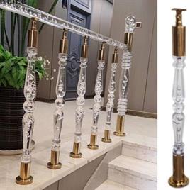 Golden Acrylic Staircase Pillar