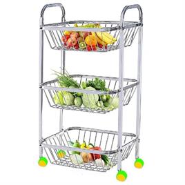 3 Layer Fruit Basket Trolley