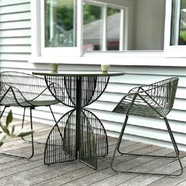 Stainless Steel Black Metal Restaurant And Cafe Furniture