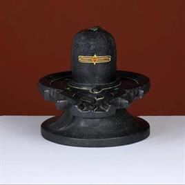 Natural Black Marble Shivling