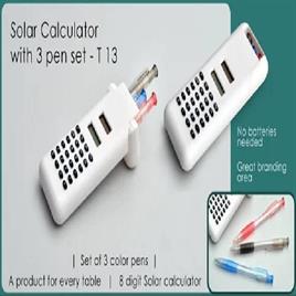 Solar Calculator Pen Set