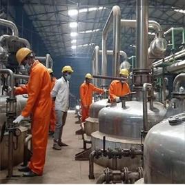 Continuous solvent extraction plant