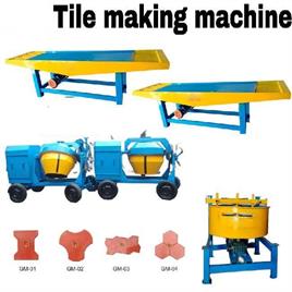 Interlocking tile making machine