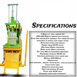 SEMI AUTOMATIC 4KVT FLYASH BRICK MAKING MACHINE