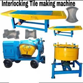 Mild Steel Interlocking Tile Making Machine For Warehouses