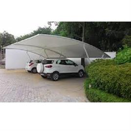 White Car Parking Tensile Structure
