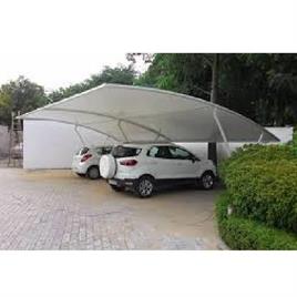 White Tensile Car Parking Structure