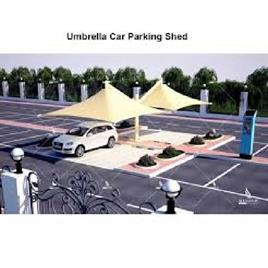 White Umbrella Car Parking Shed