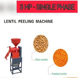 Lentil Peeling Machine For Pulses, Capacity: 200 KG/HR