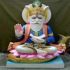 Marble Jhulelal Murti Size 12 Inch