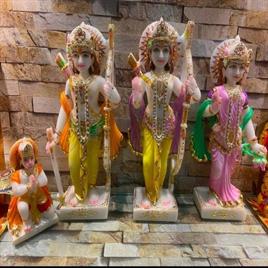 Marble Ramdarbar Murti Size 15 Inch