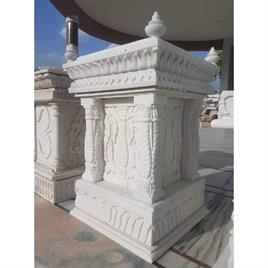 White Marble Tulsi pot