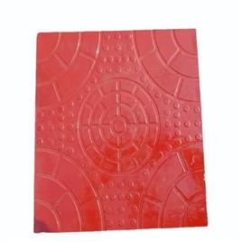 Concrete ACC M40 Chequered Tile Circular Strips Red, Size: 1x1 Feet