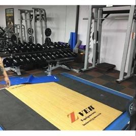 Color Coated Gym Rubber Flooring, Black