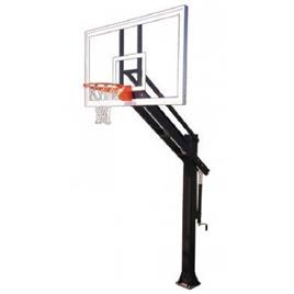 Basketball goal post height adjustable