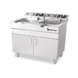 Floor standing 32 litre Double Tank Electric Fryer with 2 baskets