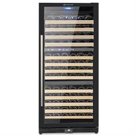 Three Temperature Zones Wine Cooler with changing lights - 101 bottles