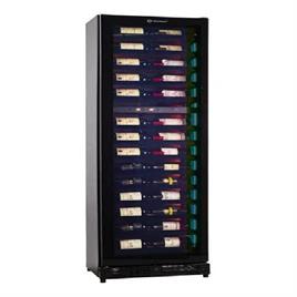 Dual Temperature Zone Slim Wine Cooler with changing lights - 54 bottles
