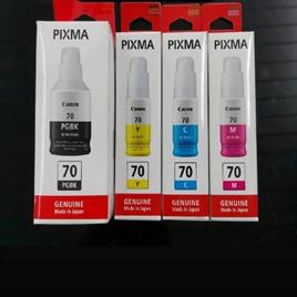 Black Original ink Canon Pixma GI-70 set of 4 bottle (Bk/C/Y/M), Packaging Size: 70 ml