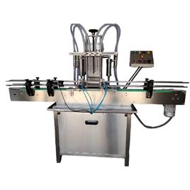 Automatic Servo Based 4 Head Liquid Bottle Filling Machinery