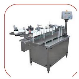 Semi-Automatic Flat Bottle Sticker Labelling