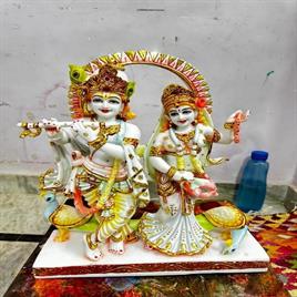 Marble Dust Jugal Jodi Radha Krishna Ji 12 Inch