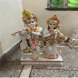 Marble Dust Yugal Jodi Radha Krishna 2 Feet Size
