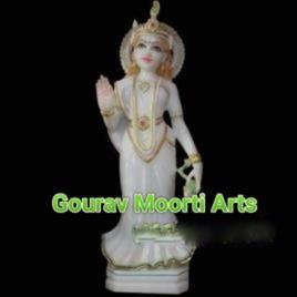 White Radha Rani Statue For Worship